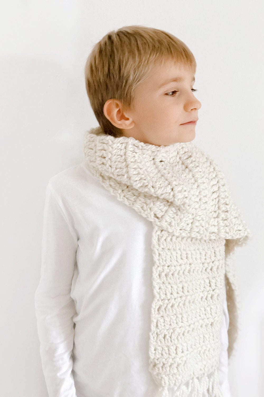 Crochet Pattern: Chunky Scarf with Fringes