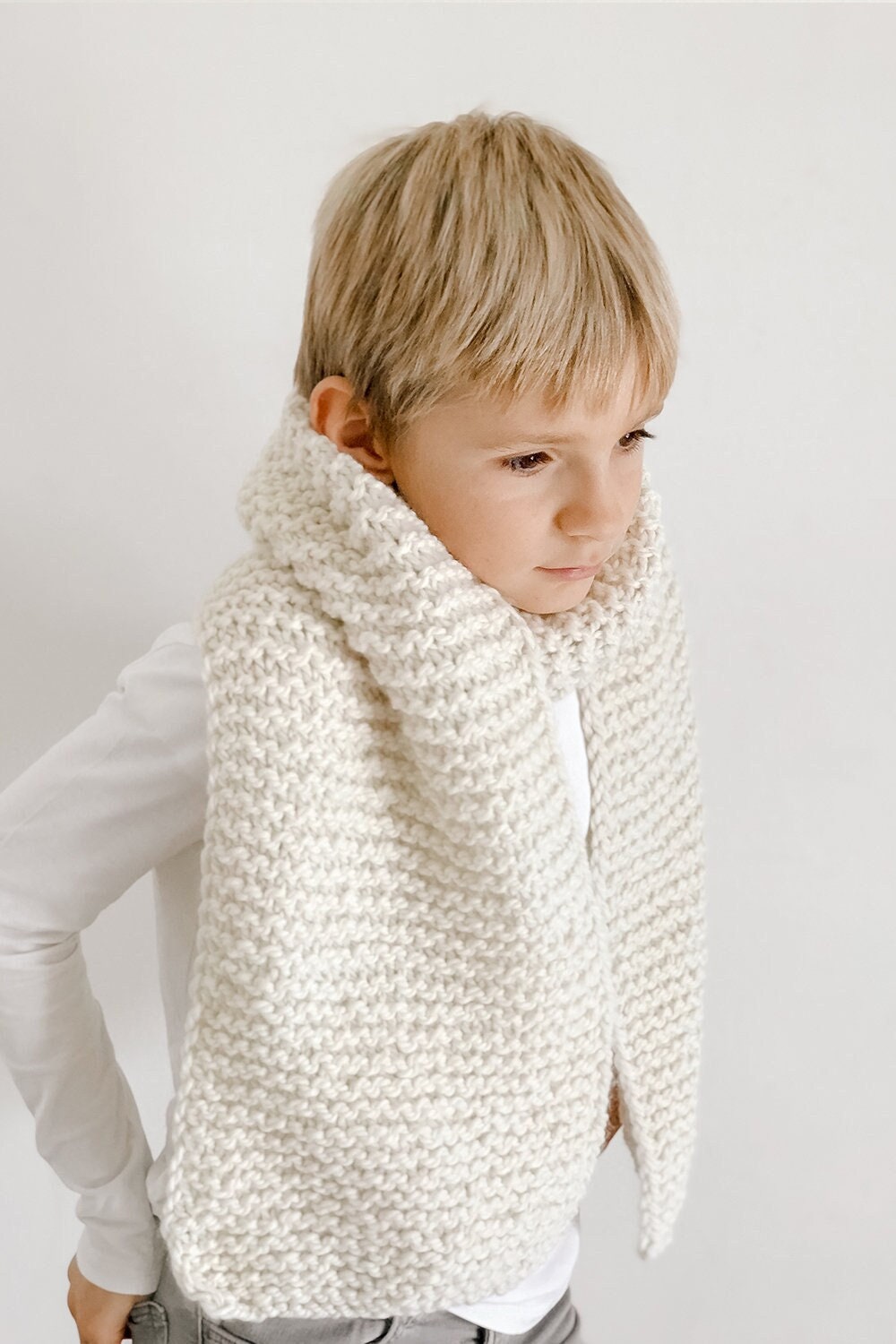 Knitting Pattern: Cozy Scarf for Child and Adult