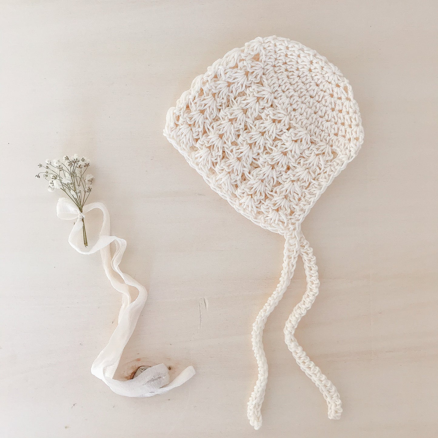 Crochet Baby Bonnet Cloe Pattern