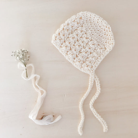 Crochet Baby Bonnet Cloe Pattern