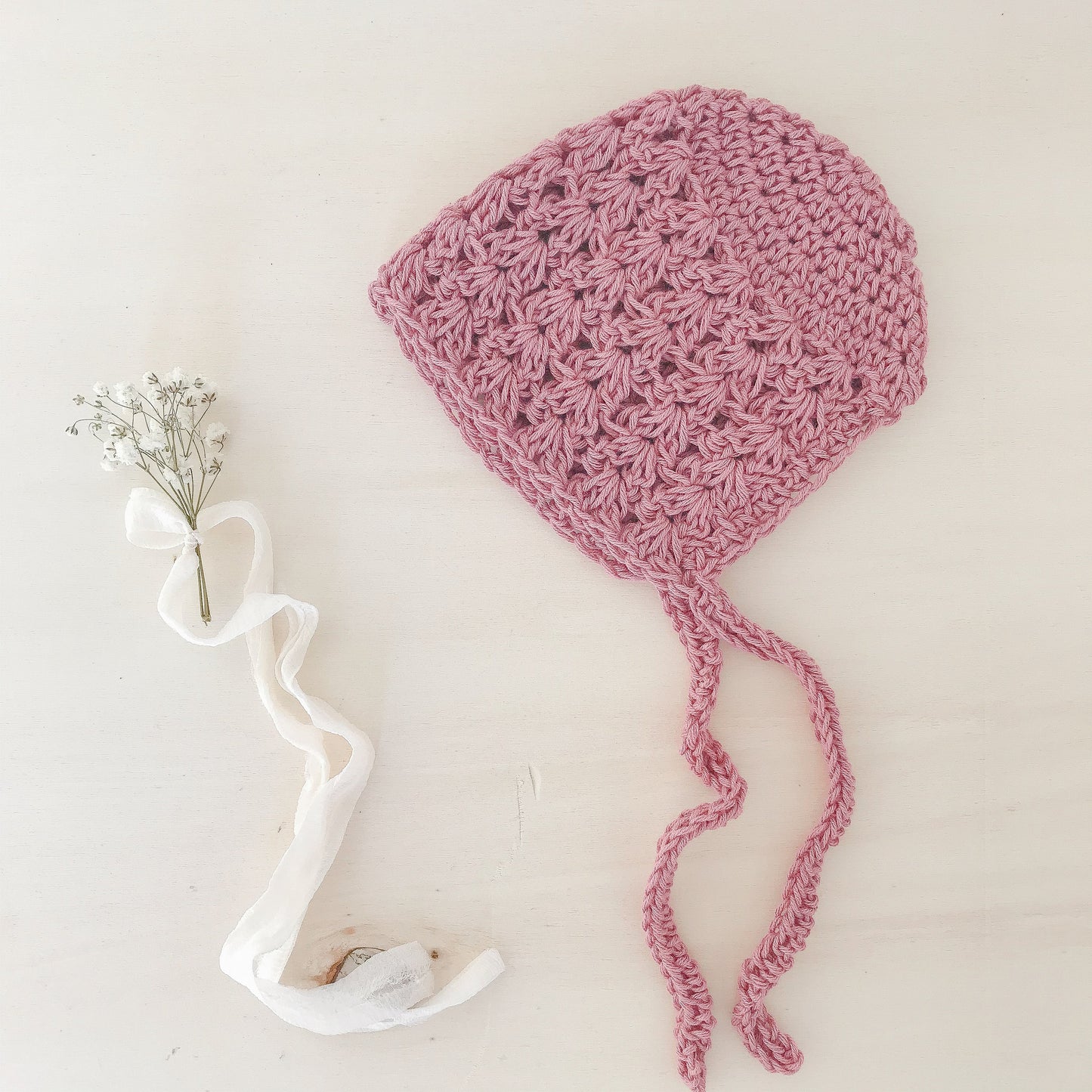 Crochet Baby Bonnet Cloe Pattern