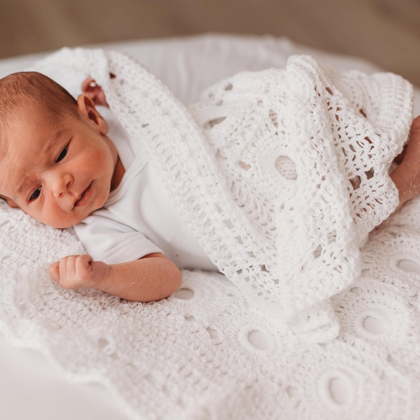 Crop Circles Baby Blanket for Bassinet