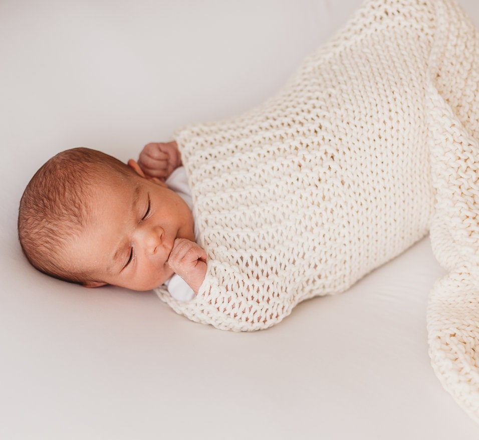 Chunky Knit Baby Blanket Pattern