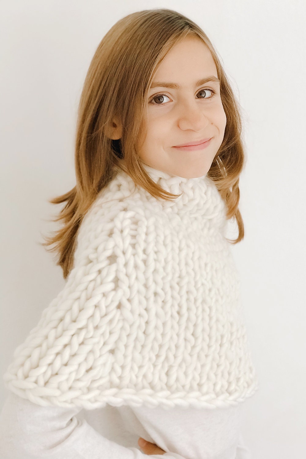 Chunky Knit Child Capelet Pattern