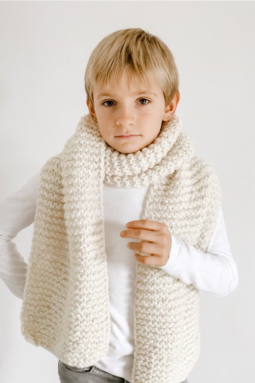 Knitting Pattern: Cozy Scarf for Child and Adult