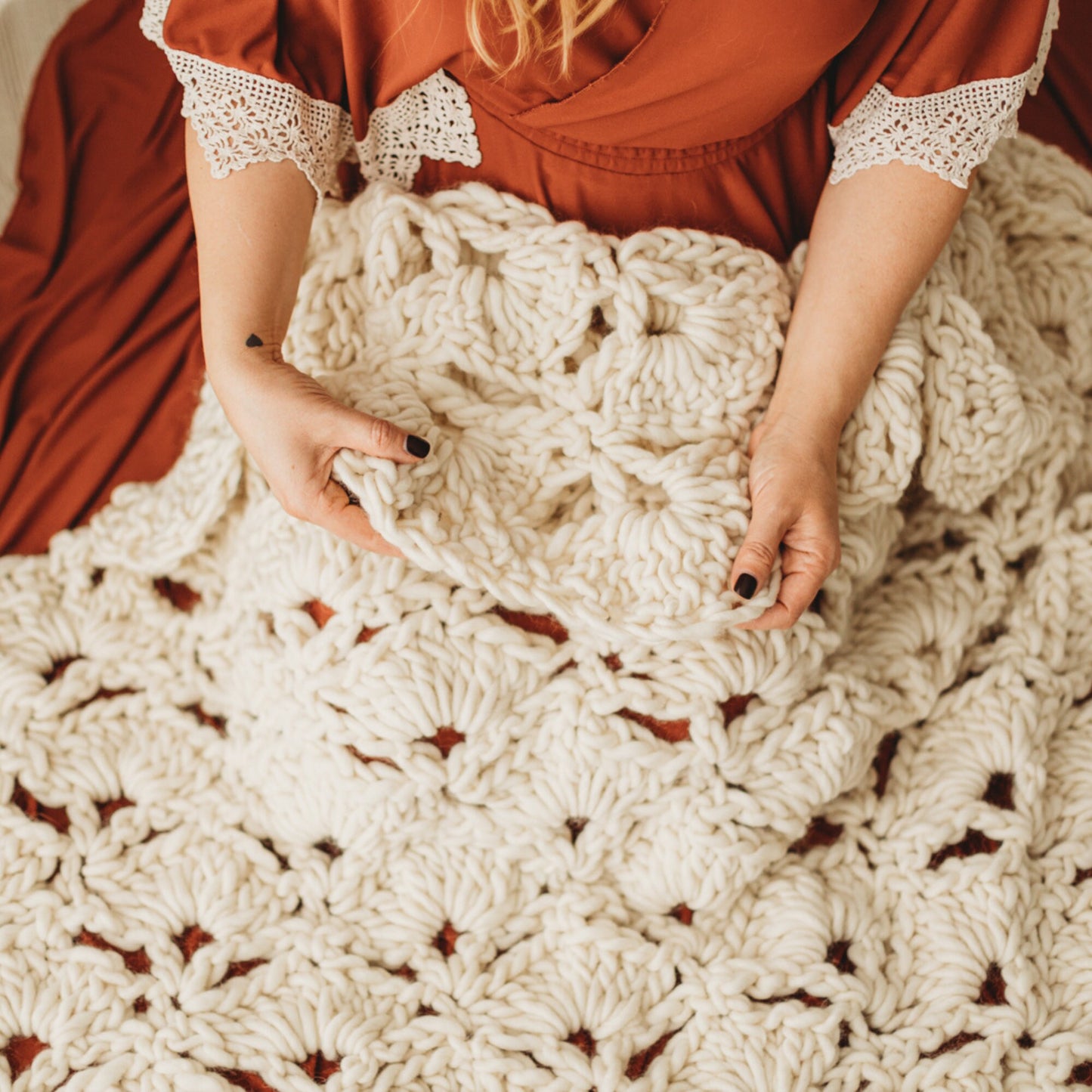 Super Bulky Shells Crochet Blanket