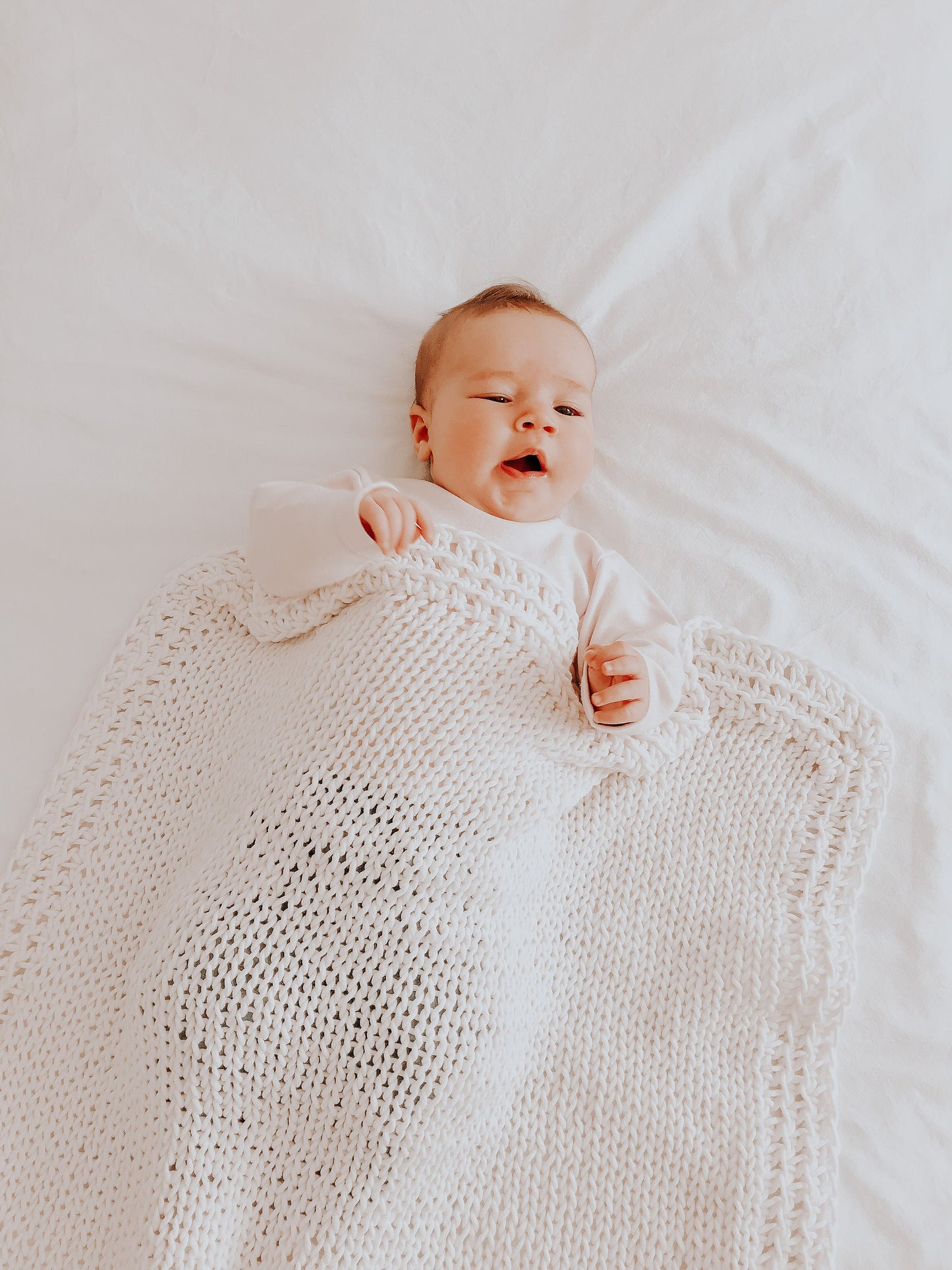 Knit and Crochet Baby Blanket Amelia