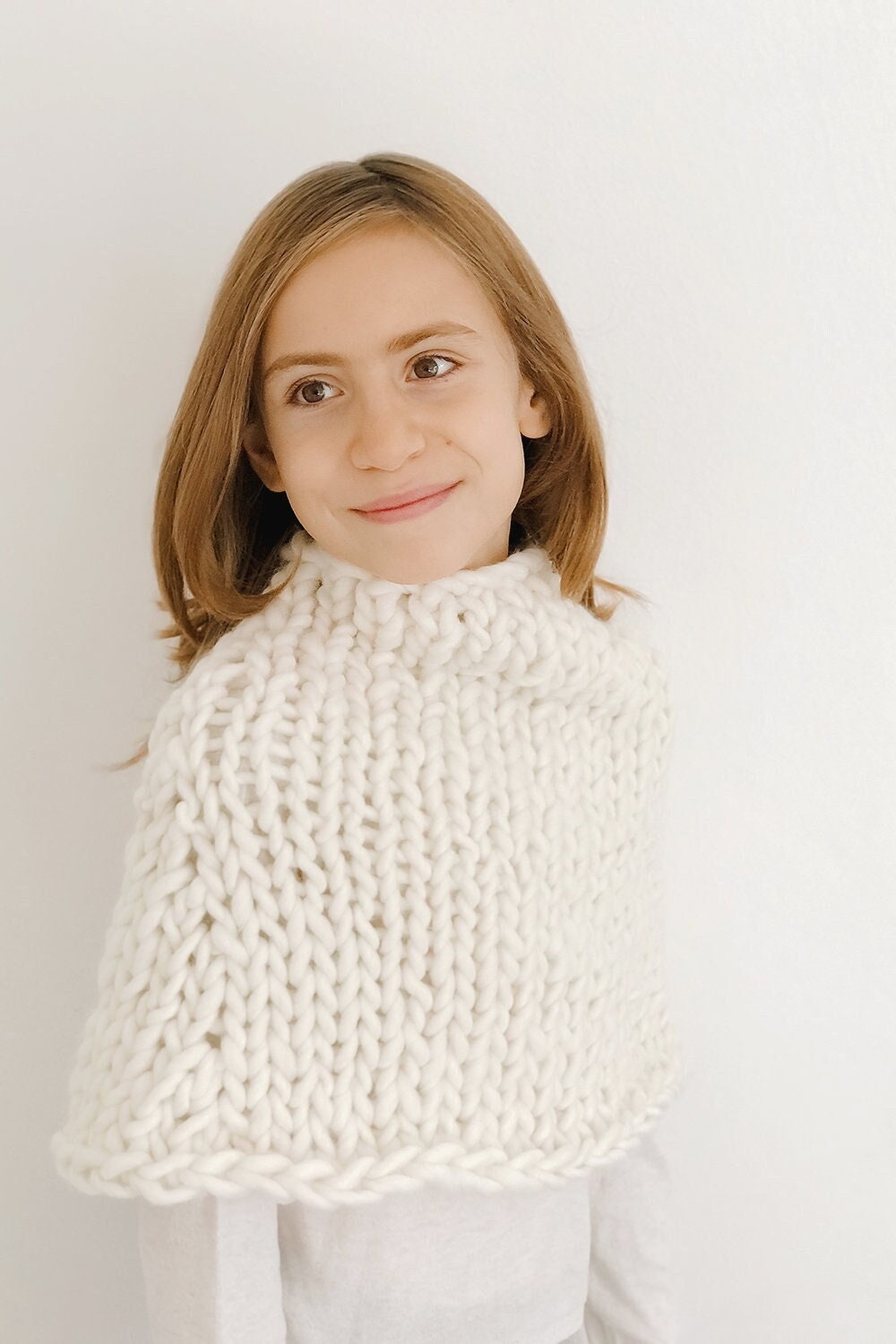 Chunky Knit Child Capelet Pattern